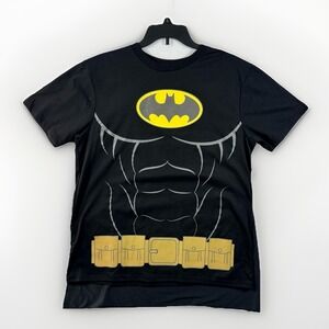 Batman DC Comics Short Sleeve Graphic T-Shirt with Cape Black Men's Size Large